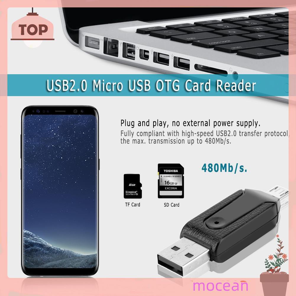 Đầu Đọc Thẻ Nhớ Usb 2.0 Cho Điện Thoại / Máy Tính