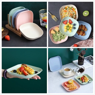 Đĩa lúa mạch hình vuông đựng snack/trái cây