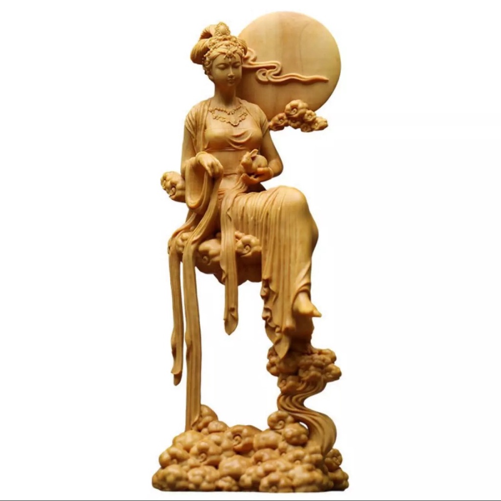 Tượng Hằng Nga Tiên Nữ đá xanh chi tiết sắc sảo trang trí nhà cửa