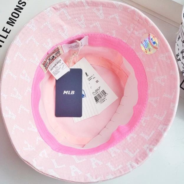 Nón bucket, nón tai bèo thêu chữ LA hồng siêu xinh model 2021
