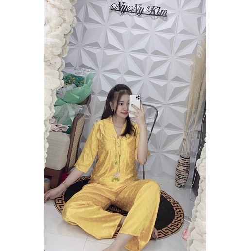 Đồ Lam Đi Chùa # Bà lai sen lụa đông hưng# Quần Áo Nữ