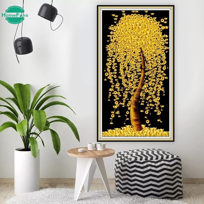 Bộ Tranh Đính Đá 5D Tự Làm Trang Trí Nhà Cửa 30x50cm / 40x70cm / 50x90cm / 60x100cm