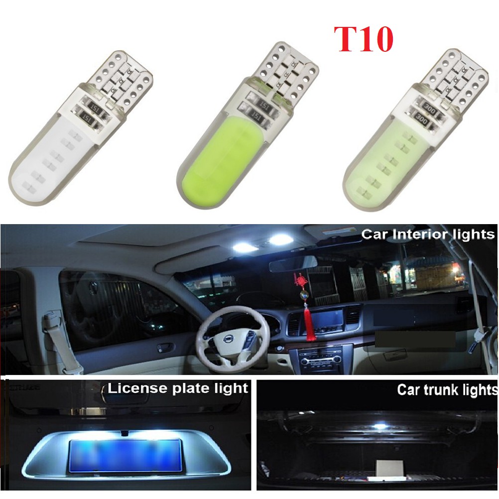 Đèn Led T10 Dùng Thay Thế Đèn Demi, Xi Nhan Ô Tô, Bulb Sương Mù, Bóng Led Xe Máy 12 Mắt Chip COB
