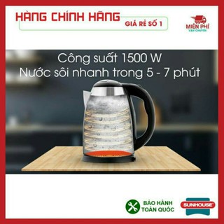 ,./Bình Đun Nước Siêu Tốc INOX 1.8 Lít. Siêu Tốc SUNHOUSE,./