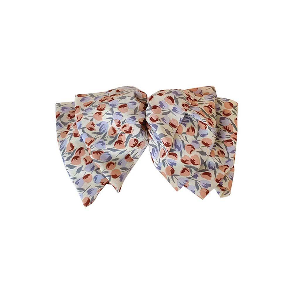 TWINKLE Kẹp Tóc Chiffon Họa Tiết Hoa Phong Cách Hàn Quốc Ngọt Ngào Cho Nữ