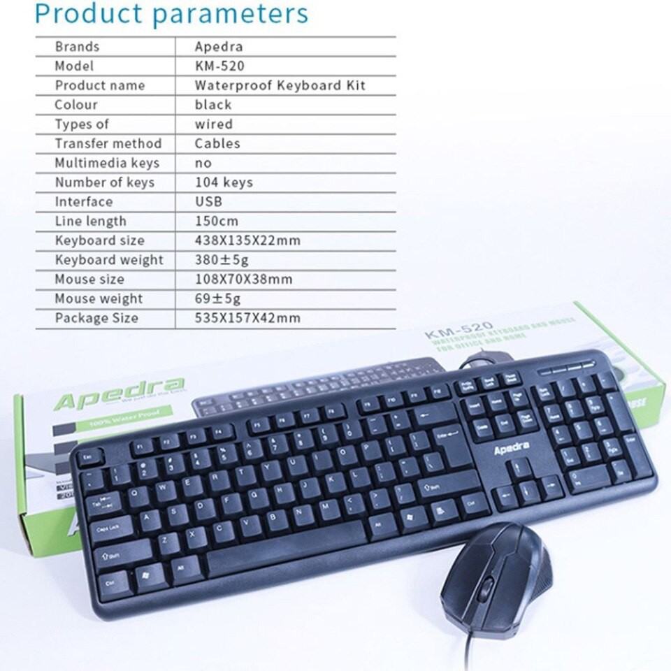 Bộ phím chuột văn phòng có dây IMICE KM 520 - Bảo hành 12 tháng | BigBuy360 - bigbuy360.vn