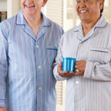 [Ảnh Thật]Bộ pijama nam có bigsize cho ông, trung niên kate, kẻ sọc (dài tay)