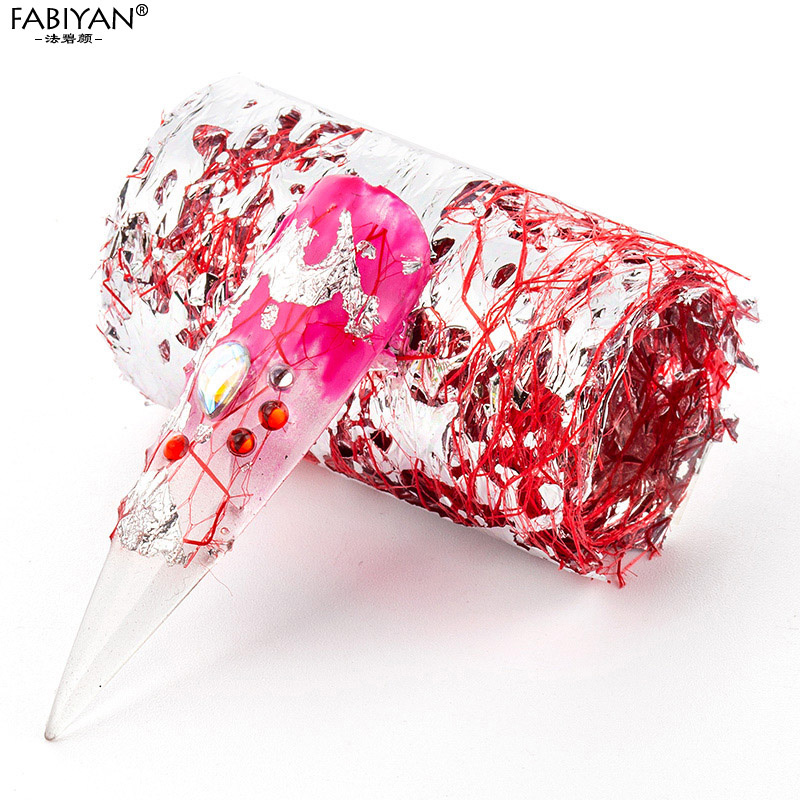 Set 1/5/10 lọ nhãn dán FABIYAN họa tiết 3D trang trí móng tay nghệ thuật DIY