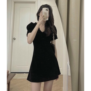 Đầm nhung nơ cổ - CIARA