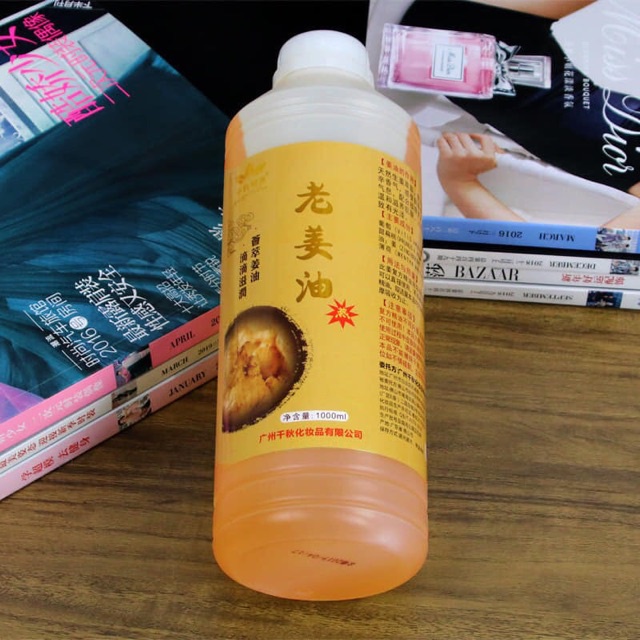 Tinh Dầu Gừng - Ngải Cứu Chai 1L Dành Cho Người Bị Đau Vai Gáy