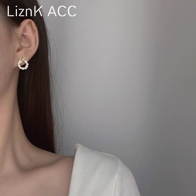 Bông tai nơ phong cách Hàn Quốc