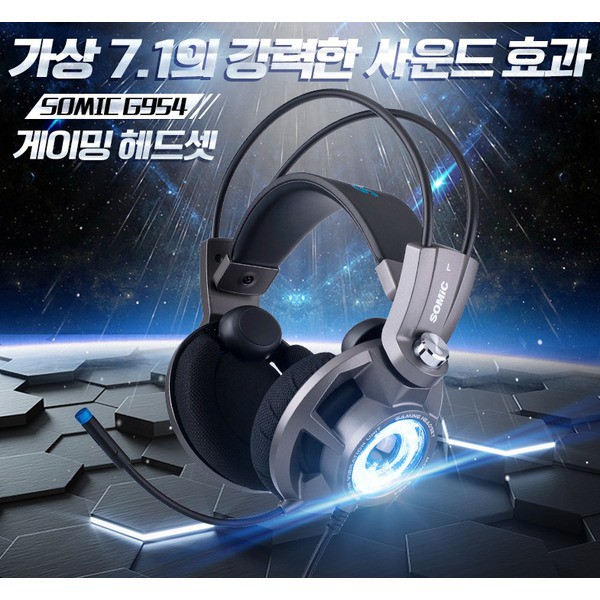 Tai nghe headphone chuyên Game Somic G954 LED - USB Sound 7.1 - Hàng chính hãng