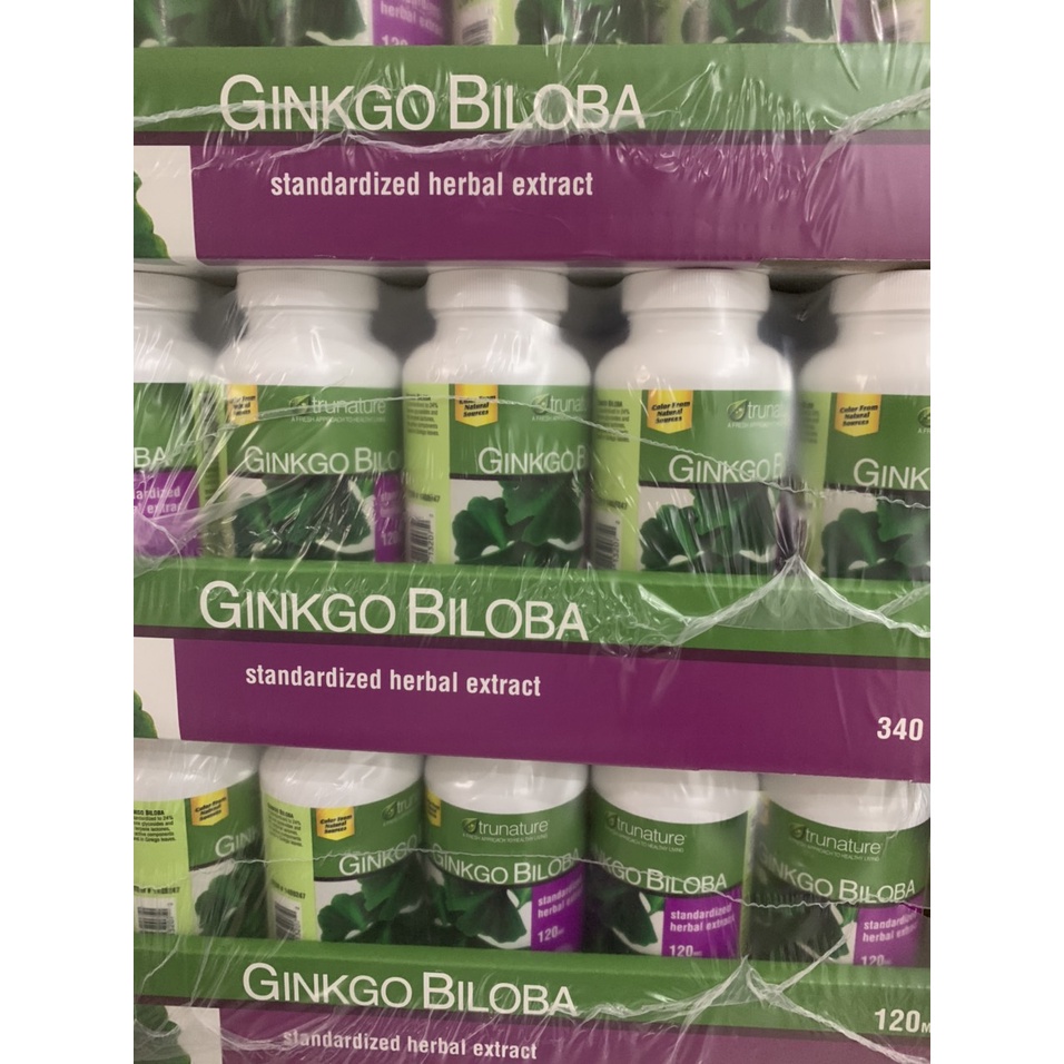 [Chính hãng] Viên Uống Bổ Não Trunature Ginkgo Biloba 120mg 340 viên (Mẫu Mới )- USA Chính Hãng -