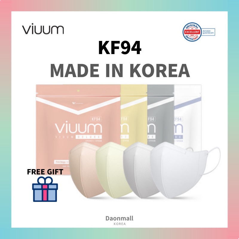 Viuum KF94 Color Fashion Korean Mask [5/25 Cái] KF94 MASK BTS V Mask Tae-hyung BLACK PINK Lisa Face 