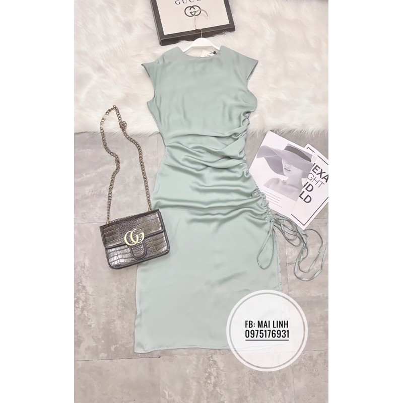 ⚡️BÁN SỈ⚡️Đầm lụa rút dây xanh pastel | BigBuy360 - bigbuy360.vn