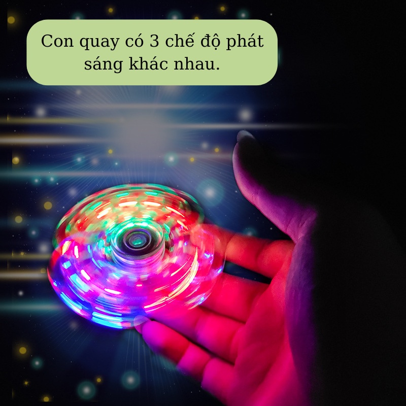 Con Quay Spinner Đồ Chơi Đèn Led Phát Sáng Redtech, đồ chơi xả stress, siêu bền, siêu chất.