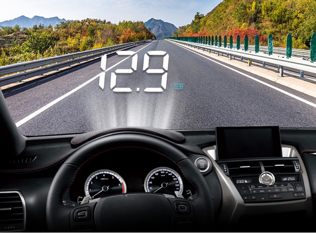 Thiết bị hiển thị tốc độ trên kính lái HUD dành cho ô tô xe hơi sử dụng cổng OBD2 tiện lợi và hiện đại