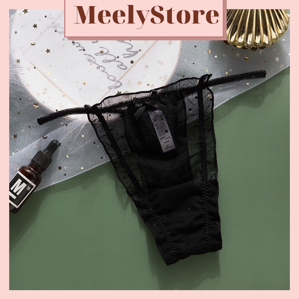 Quần Lót Lọt Khe Ren Xuyên Thấu Sexy  Nữ Cao Cấp Cạp Vừa Nâng Mông Chât Liệu Ren Co Giãn Siêu Đốt Mắt Gợi Cảm-055