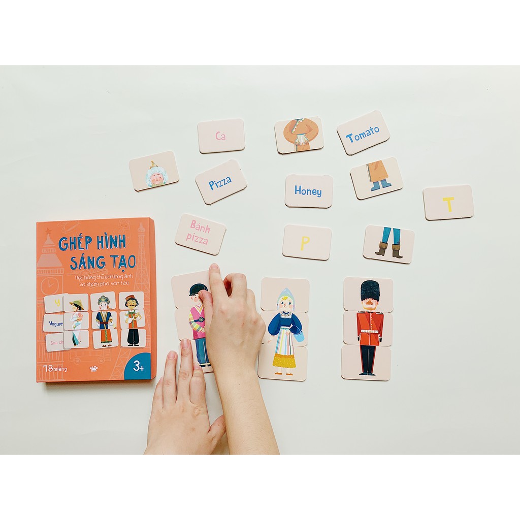 Flashcard - Ghép hình sáng tạo Học bảng chữ cái tiếng Anh và khám phá văn hóa - Crabit Kidbooks