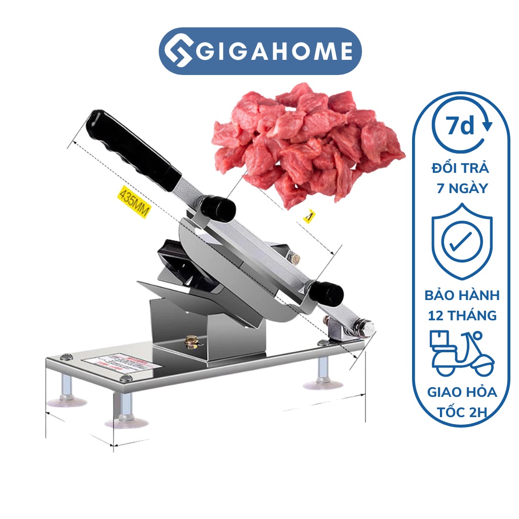 Máy Thái Thịt Đông Lạnh, Làm Bếp Đa Năng Loại Nhỏ GIGAHOME Có Thể Điều Chỉnh Độ Dày 9752
