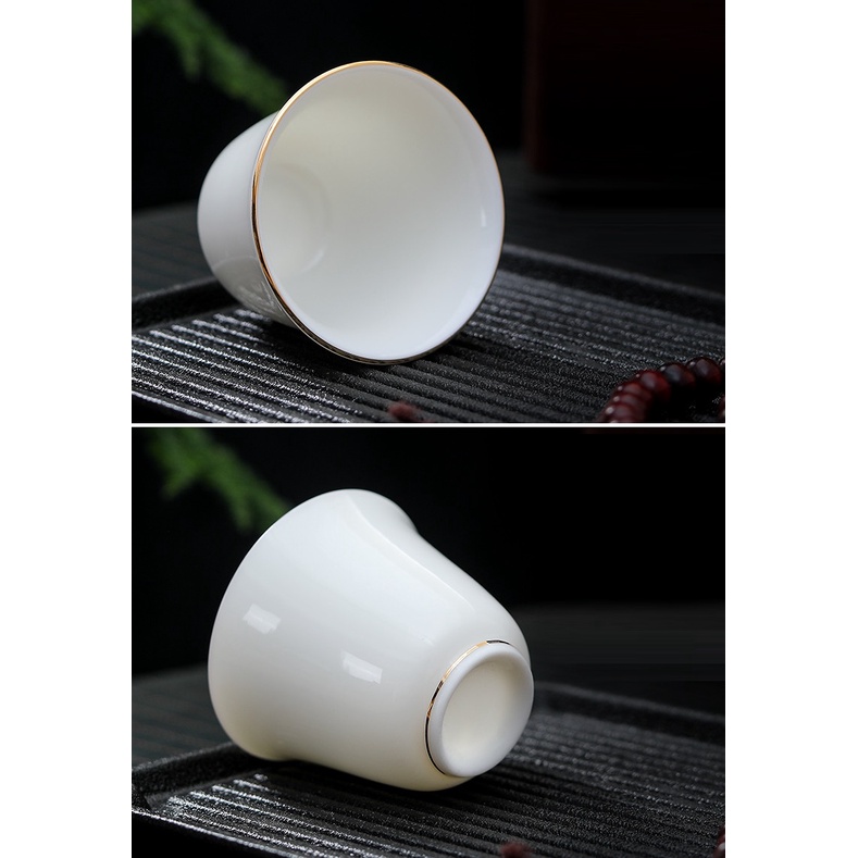 Chén Sứ Cảnh Đức Dùng Thưởng Trà Bằng Sứ Thanh Khiết Thấu Quang