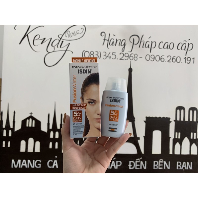 [BẢN MỚI NHẤT]Kem chống nắng ISDIN Fotoprotector Fusion Water SPF50 5 SAO