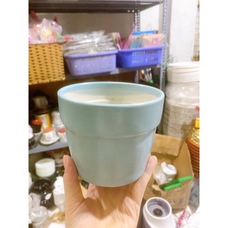 Chậu sứ trồng cây màu pastel