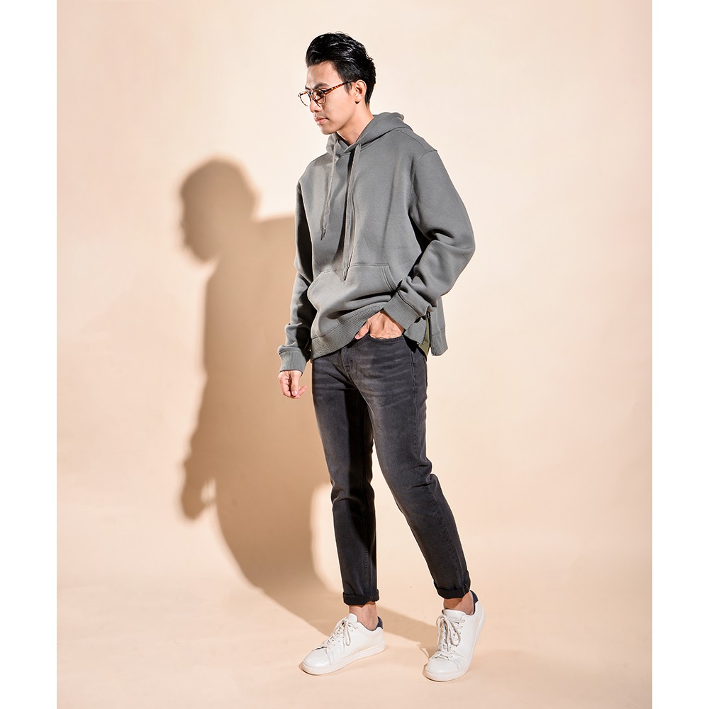 ROUTINE Quần bò nam ghi slim fit Cropped 10F19DPA045