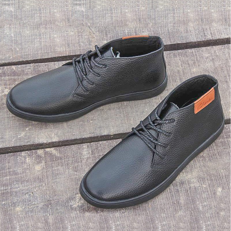 SALE XẢ KHO THANH LÝ - RẺ Giày Thể Thao Cao Cổ Da Bò Thật VN Xuất Khẩu Z02 Đen - Bảo hành 12 tháng 2020 WT ' ³ . ' . .