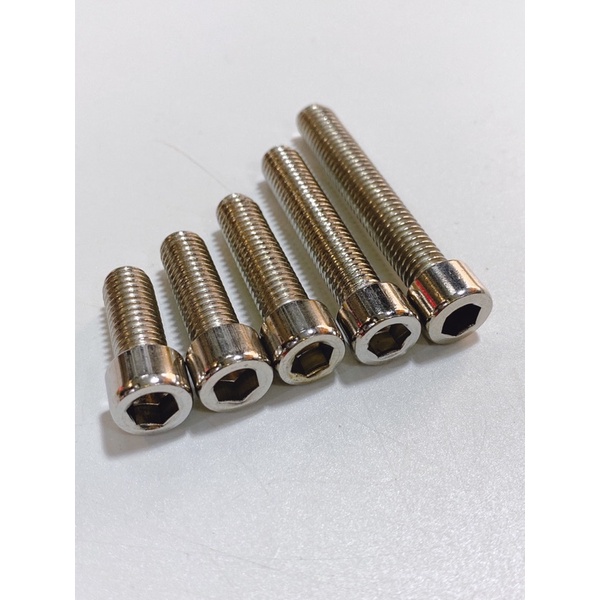 Ốc bulong 8li 8li20 8li25 8li30 8li40 8li50 inox đầu lục giác chìm không gỉ sáng bóng thông dụng mọi loại xe