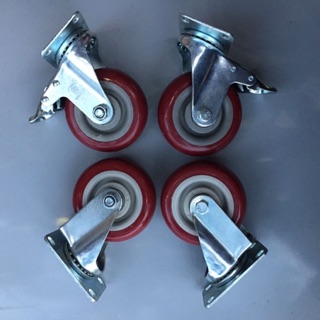 Bộ 4 Bánh Xe Đỏ Chịu Lực [ Hàng Xịn ]