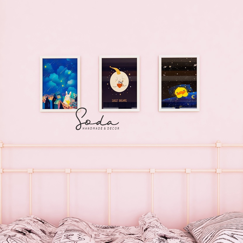 Khung Tranh Nghệ Thuật Treo Phòng khách/Phòng ngủ cho bé