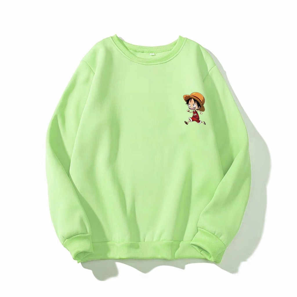 [FREESHIP_50K] Áo sweater nam nữ in hình One Piece dễ thương, chất nỉ dày dặn, hợp làm áo cặp William - DS125