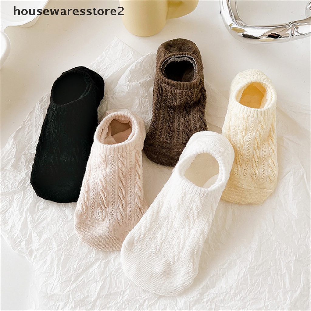 [housewaresstore2] Vớ Thuyền Phối Lưới Silicone Vô Hình Màu Trơn Thoáng Khí Chống Trượt Mùa Hè Cho Nữ