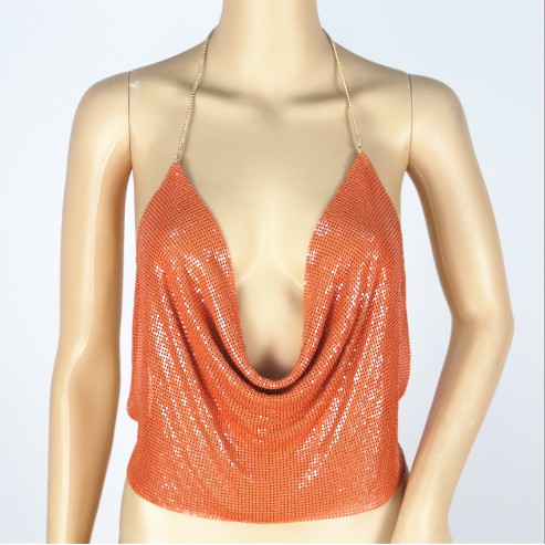 Hàng có sẵn - Áo yếm lấp lánh phong cách sexy