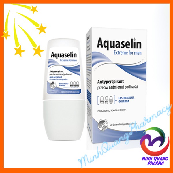[CHÍNH HÃNG] Lăn khử mùi Aquaselin Extreme For Men, khử mùi hôi nách hiệu quả. Chai 50ml