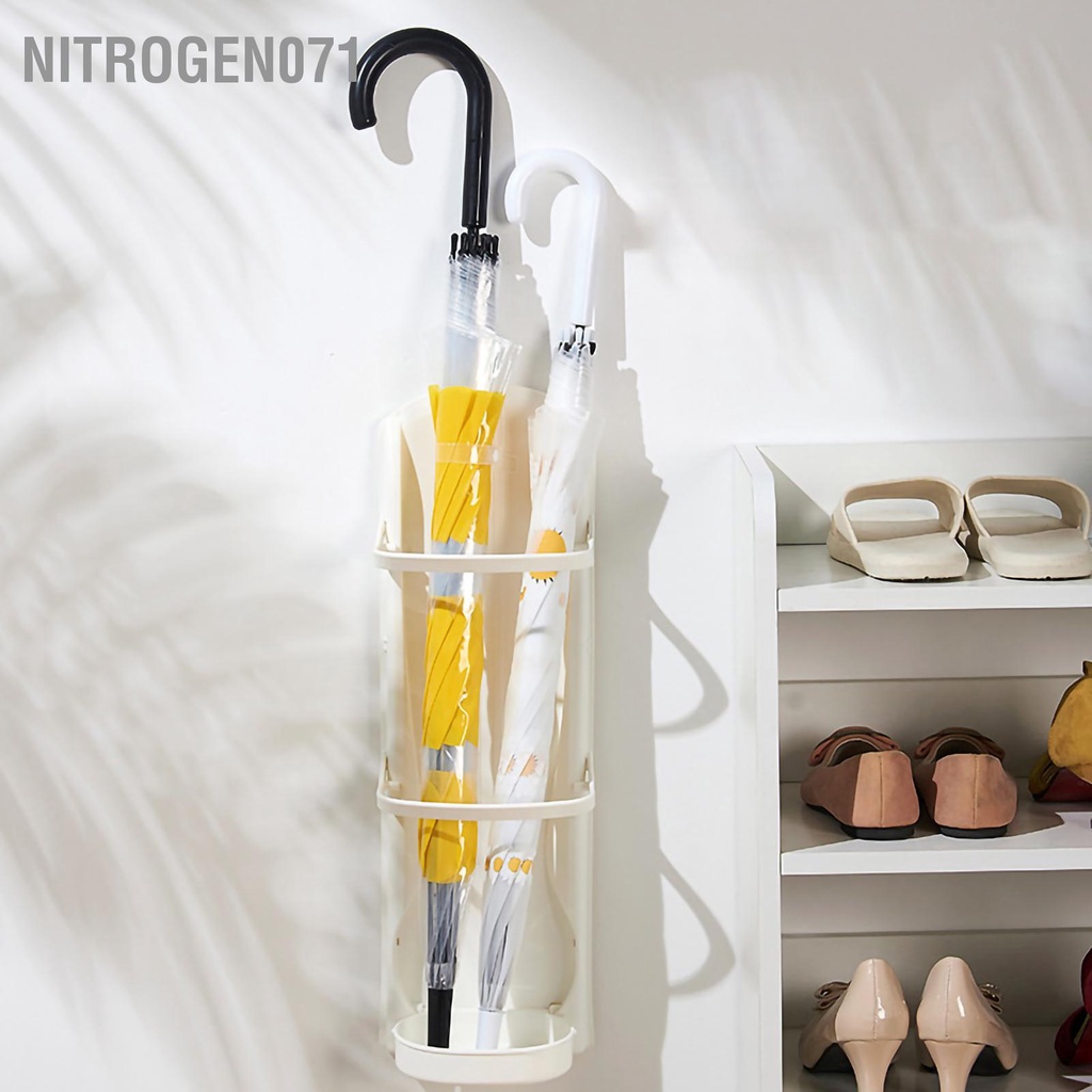 Nitrogen071 thùng đựng ô Giá treo ô tường đỡ dù miễn phí với khay nhỏ giọt có thể tháo rời cho hộ gia đình