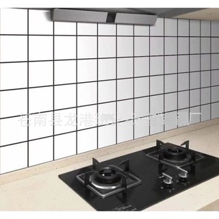 1m Decal dán bếp tráng nhôm cách nhiệt 60cm vuông trắng bự