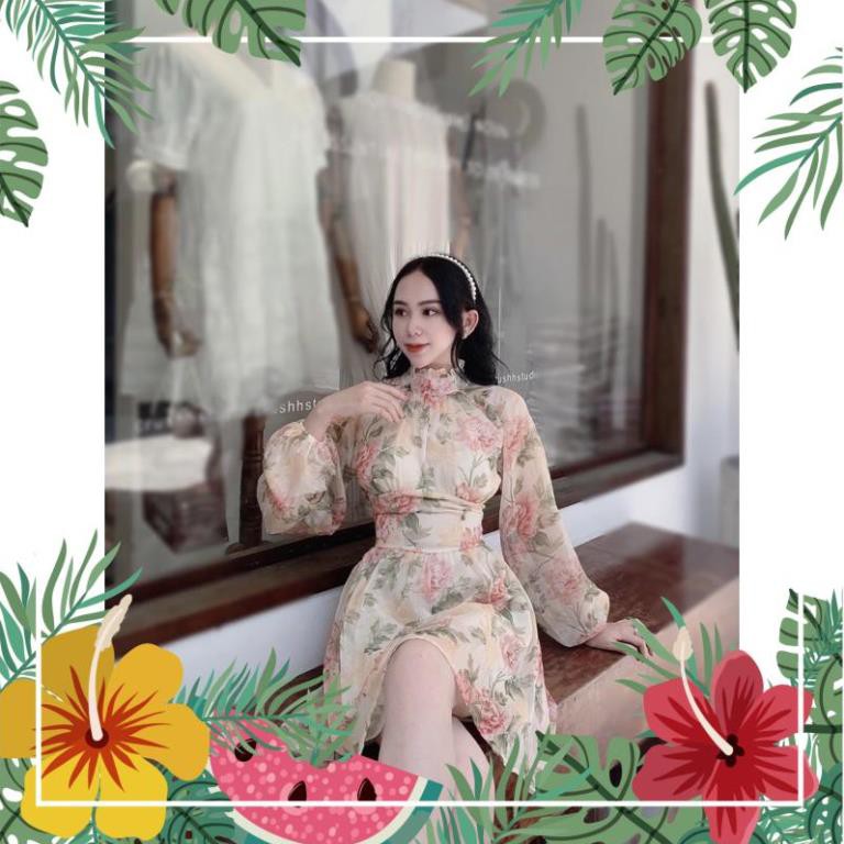 [SALE_50%] VÁY HOA HỞ LƯNG TIỂU THƯ - CHẤT LIỆU VOAN TƠ NHẬP KHẨU - MÀU HOA PASTEL - [THIẾT KẾ] [FLASHSALE] | BigBuy360 - bigbuy360.vn