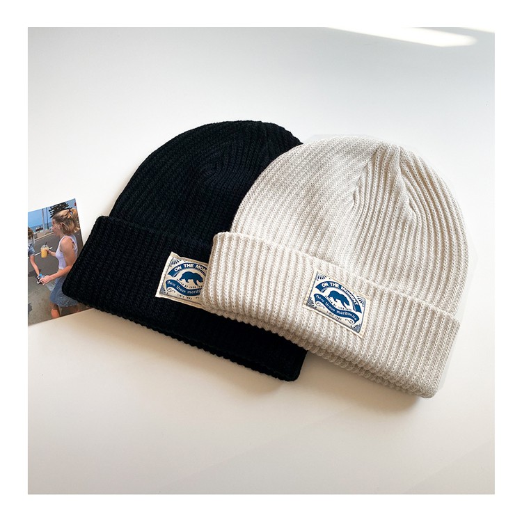 Mũ len thêu chữ Blackpink Lisa thời trang cho cặp đôi