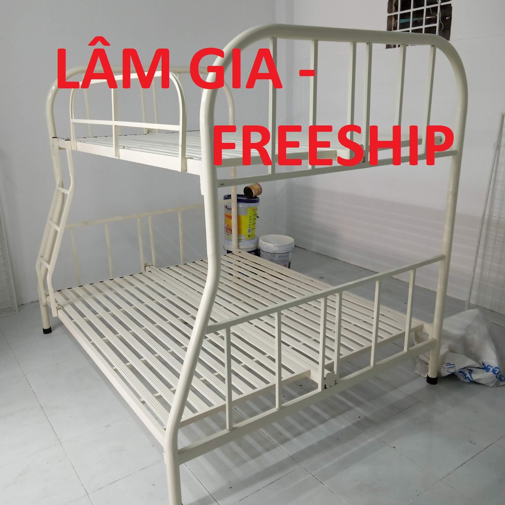 GIƯỜNG SẮT 2 TẦNG GIÁ RẺ 1M2X1M6