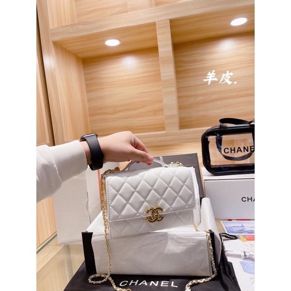 Túi xách Chánel flap bag sz 20 hot hit hàng da bò