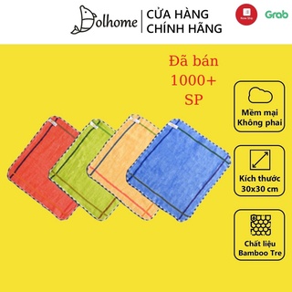 Khăn mặt cho bé sợi tre Dolhome kích thước 26x26cm mềm mại thấm hút nước