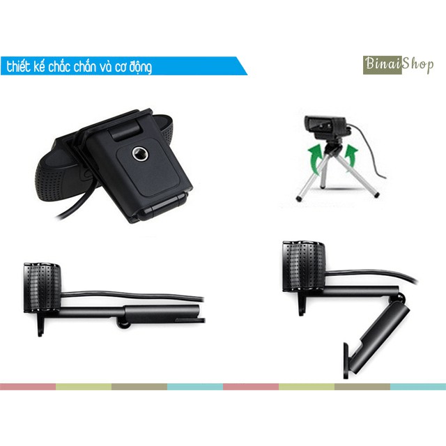 Logitech C920 Pro - Webcam HD 1080p, Tích Hợp Micro Stereo | BigBuy360 - bigbuy360.vn