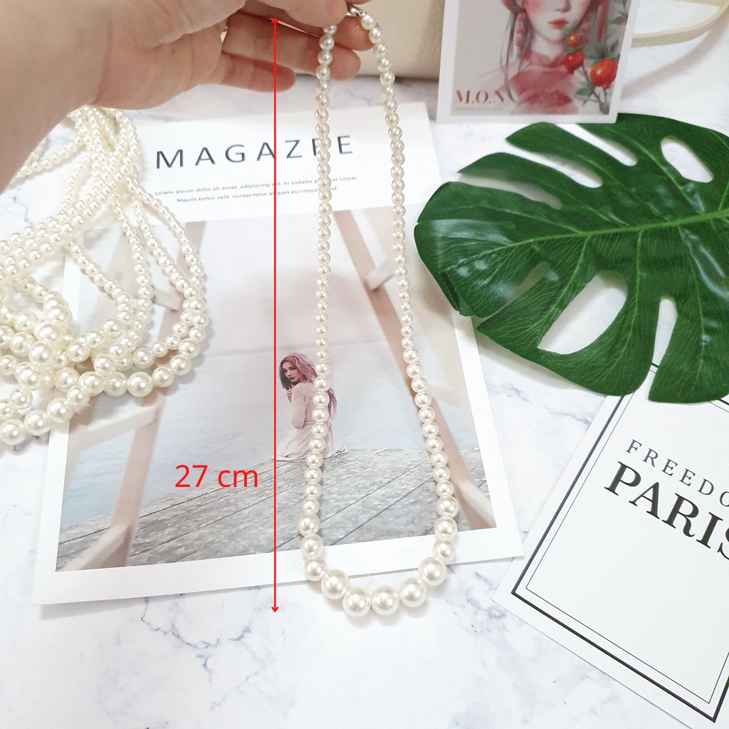 Vòng Cổ Ngọc Trai Nhân Tạo Thời Trang Mặc Áo Dài Cách Tân, Truyền Thống
