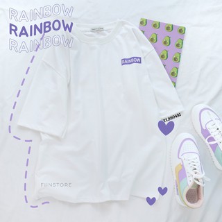 Áo thun tay lỡ basic RAINBOW - ÁO PHÔNG BASIC BY FIINSTORE