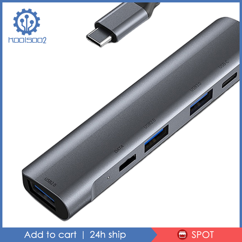 Bộ Hub Koolsoo2 Cổng Usb 3.0 2.0 60w Pd Cho Macbook Pro Xps Laptops