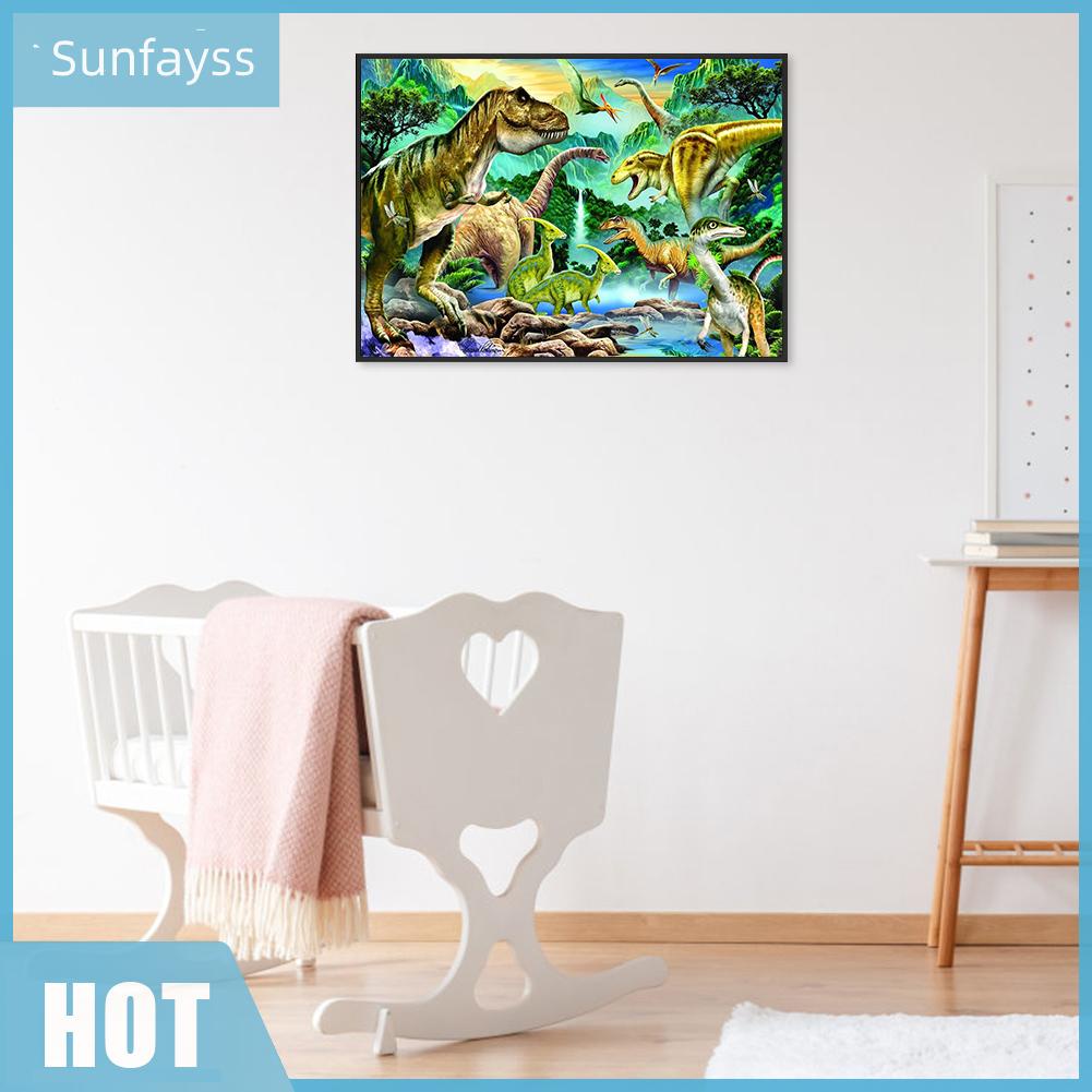 Tranh đính đá kim cương toàn bộ 5D DIY hình khủng long