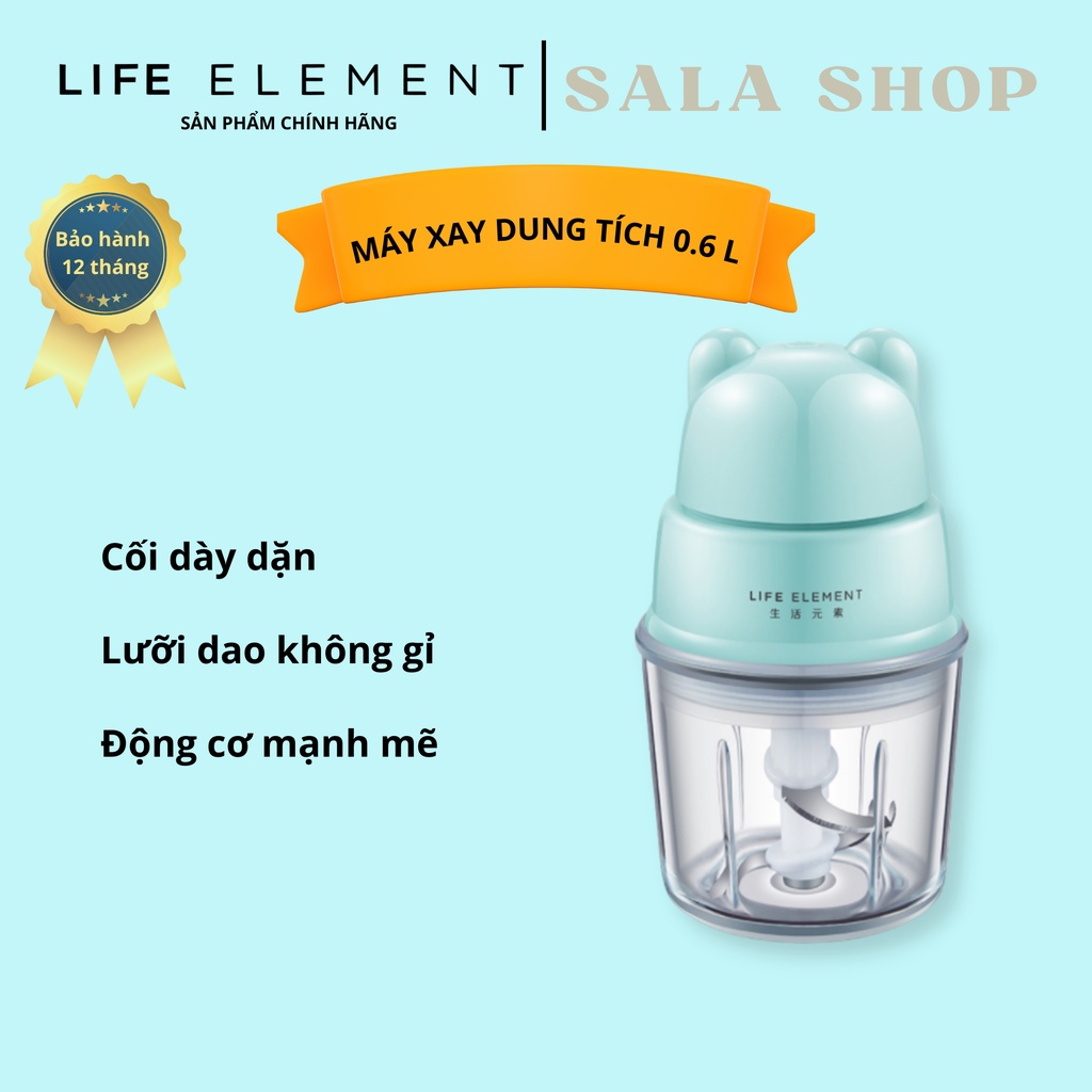 Máy xay thịt Life element L4, cháo, rau, củ quả, thức ăn cho bé, tốc độ xay khỏe