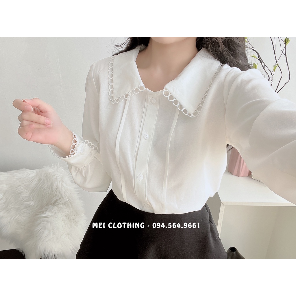 Áo SoMi Nữ, Cổ SEN REN Sang Trọng, Phù Hợp Mặc Đi Làm, Dự Tiệc